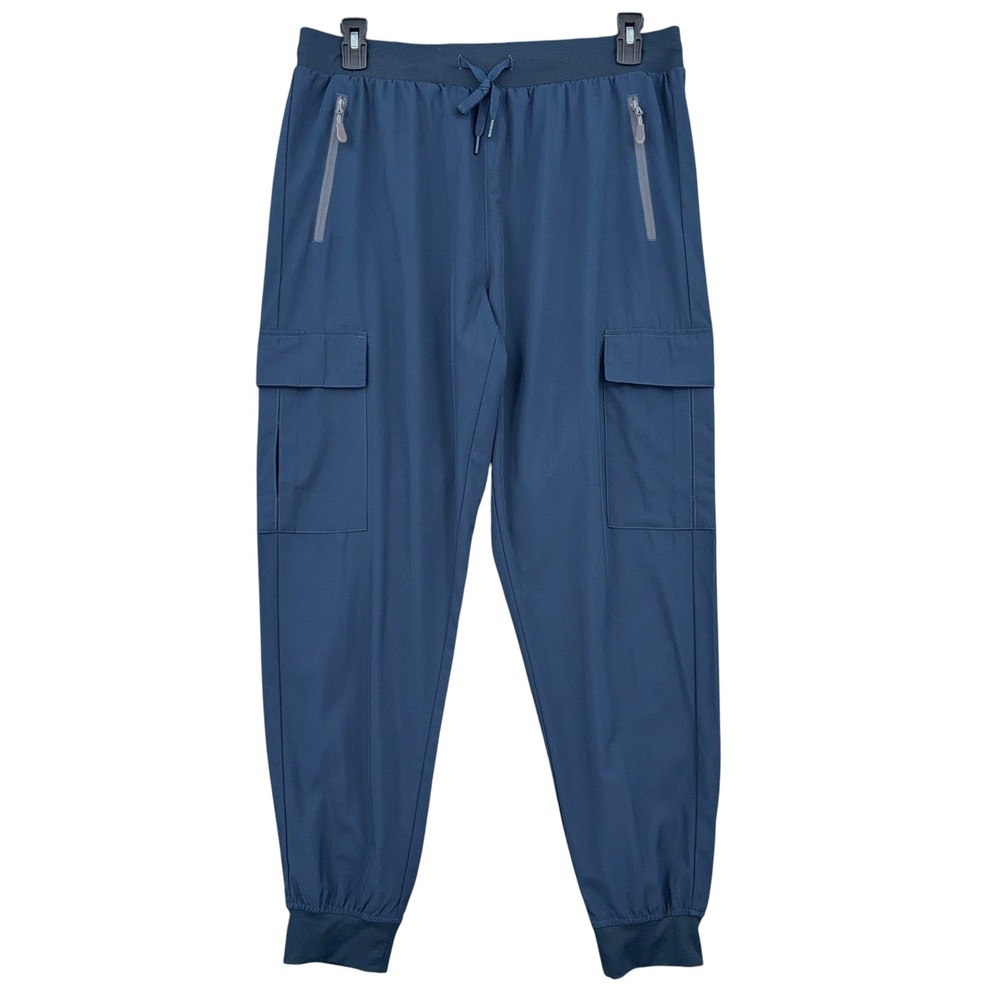 LIBIN Cargo Jogger Pants Womens XL Polyester Spandex Blue